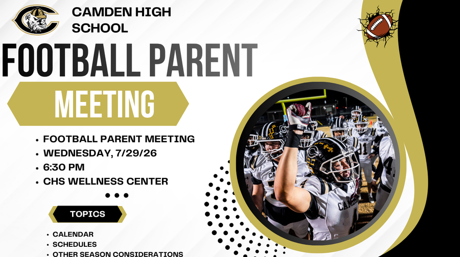 ATTENTION - FOOTBALL PARENT MEETING WEDNESDAY, JULY 29TH @ 6:30 PM